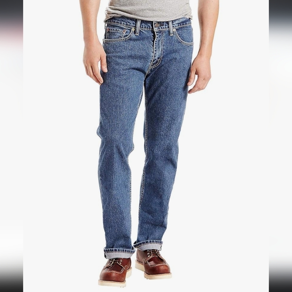 Levi's Men's Classic 505 Blue Stonewash Straight Jeans ~ Size 36x32
